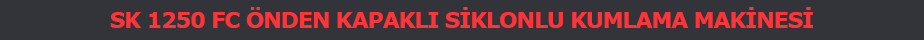 Siklonlu Sulu Kumlama Makinesi